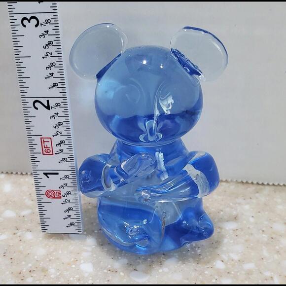 Fine Blue Lead Crystal Bear Figurine US Commemorative Fine Arts Gallery Vtg 90 - Picture 5 of 5